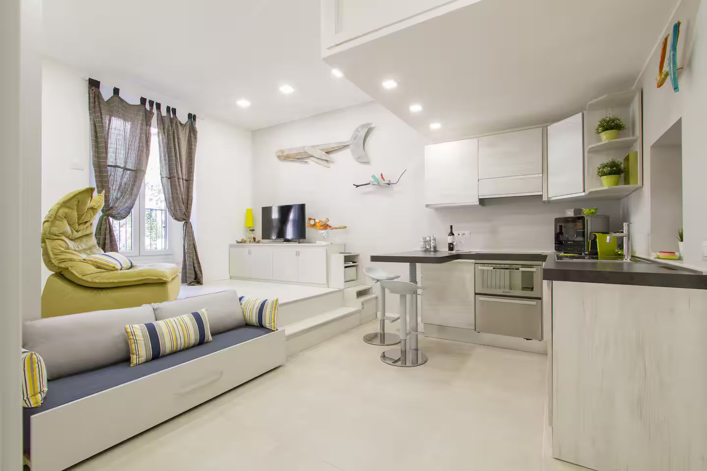 Soggiorno cucina a vista